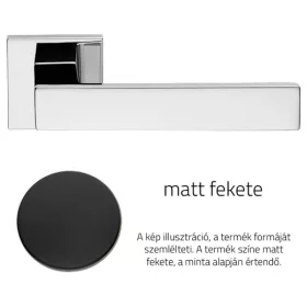   Linea Cali Corner Zincral matt fekete lapos négyzetrozettás kilincsgarnitúra 505 RB 024 VE