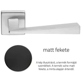   Linea Cali Conica Zincral matt fekete négyzetrozettás kilincsgarnitúra 486 RB 088 VE