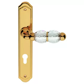   Linea Cali Crystal aranyozott Pajzsos kilincsgarnitúra 830 PL 0C OZ