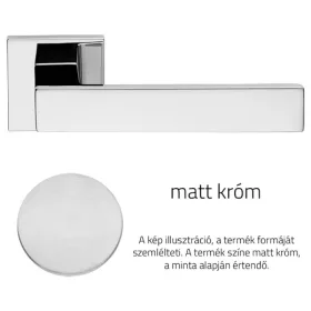   Linea Cali Corner Zincral matt króm lapos négyzetrozettás kilincsgarnitúra 505 RB 024 CS