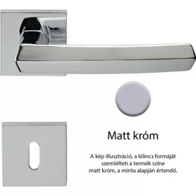   Linea Cali Dafne matt króm lapos négyzetrozettás kilincsgarnitúra 509 RB 019 CS