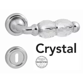  Linea Cali Crystal fényes króm körrozettás kilincsgarnitúra 830 RB 103 CR