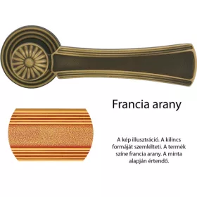   Linea Cali Daisy francia arany körrozettás kilincsgarnitúra 1070 RB 112 OF