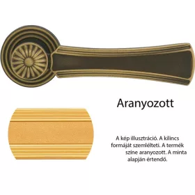   Linea Cali Daisy aranyozott körrozettás kilincsgarnitúra 1070 RB 112 OZ
