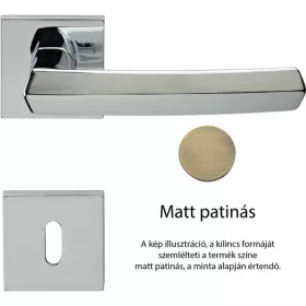   Linea Cali Dafne matt patinás négyzetrozettás kilincsgarnitúra 509 RB 024 PM