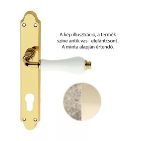   Linea Cali Dalia antik fém - elefántcsont porcelán Pajzsos kilincsgarnitúra 600 PL FV-PA602