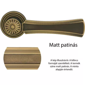   Linea Cali Daisy matt patinás körrozettás kilincsgarnitúra 1070 RB 112 PM