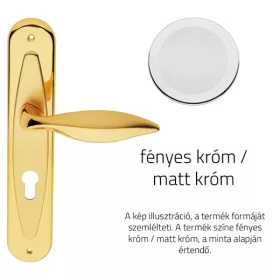   Linea Cali Delfino fényes króm / matt króm Pajzsos kilincsgarnitúra 955 PL MC