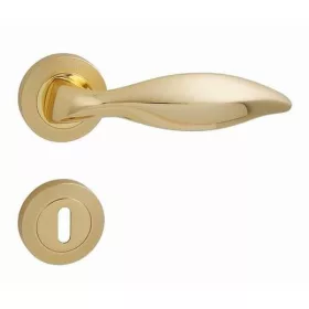   Linea Cali Delfino fényes arany / matt arany körrozettás kilincsgarnitúra 955 RB 102 OM