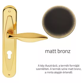   Linea Cali Delfino matt bronz Pajzsos kilincsgarnitúra 955 PL BM