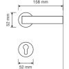 Linea Cali Duna matt króm lapos körrozettás kilincsgarnitúra 1410 RB 025 CS