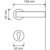 Linea Cali Duna matt króm körrozettás kilincsgarnitúra 1410 RB 023 CS