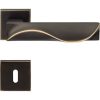 Linea Cali Duna matt bronz lapos négyzetrozettás kilincsgarnitúra 1410024 BM