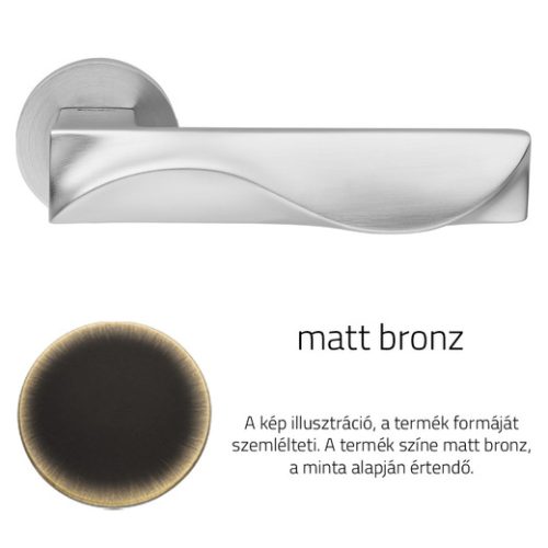 Linea Cali Duna matt bronz lapos körrozettás kilincsgarnitúra 1410 RB 025 BM