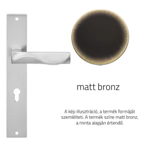   Linea Cali Duna matt bronz Pajzsos kilincsgarnitúra 1410 PL BM