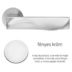   Linea Cali Duna fényes króm lapos körrozettás kilincsgarnitúra 1410 RB 025 CR
