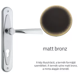   Linea Cali Elika matt bronz Pajzsos kilincsgarnitúra 990 PL BM