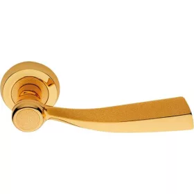   Linea Cali Elika fényes arany / szatén arany körrozettás kilincsgarnitúra 990 108 OM