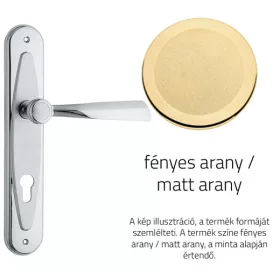   Linea Cali Elika fényes arany / szatén arany Pajzsos kilincsgarnitúra 990 PL OM