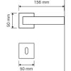 Linea Cali Duna matt króm négyzetrozettás kilincsgarnitúra 1410 RB 019 CS