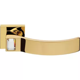   Linea Cali Elios Crystal aranyozott négyzetrozettás kilincsgarnitúra 1340 RB 019 OZ