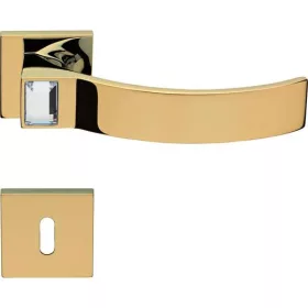   Linea Cali Elios Crystal aranyozott lapos négyzetrozettás kilincsgarnitúra 1340 RB 024 OZ