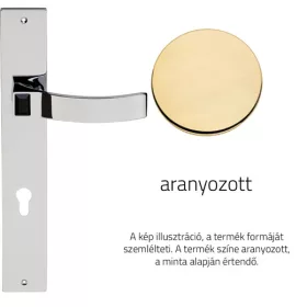   Linea Cali Elios Crystal aranyozott Pajzsos kilincsgarnitúra jet black kristállyal 1343 PL OZ