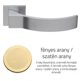   Linea Cali Elios fényes arany / szatén arany lapos négyzetrozettás kilincsgarnitúra 1341 RB 024 OM