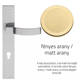   Linea Cali Elios fényes arany / szatén arany Pajzsos kilincsgarnitúra 1341 PL OM