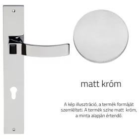   Linea Cali Elios Crystal matt króm Pajzsos kilincsgarnitúra jet black kristállyal 1343 PL CS