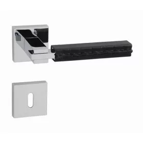   Linea Cali Elle-Pelle fényes króm négyzetrozettás kilincsgarnitúra 1051 RB 019 CR