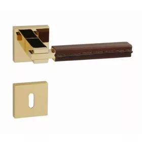   Linea Cali Elle-Pelle fényes arany négyzetrozettás kilincsgarnitúra 1051 RB 019 OL