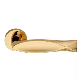   Linea Cali Fish fényes arany körrozettás kilincsgarnitúra 692 RB 023 OZ