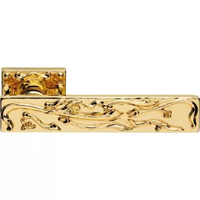   Linea Cali Frida aranyozott négyzetrozettás kilincsgarnitúra 1700 RB 007 OZ