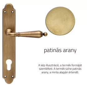   Linea Cali Florenzia patinás arany kilincsgarnitúra Pajzsos 1460 PL VB