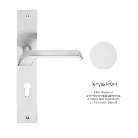   Linea Cali Turbo Zincral fényes króm Pajzsos kilincsgarnitúra 470 PL CR