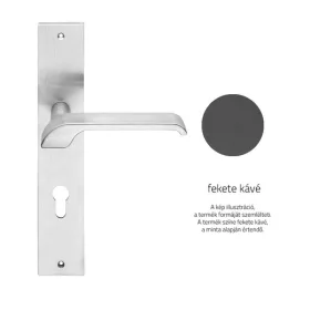   Linea Cali Turbo Zincral feketekávé Pajzsos kilincsgarnitúra 470 PL KA