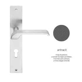   Linea Cali Turbo Zincral antracit Pajzsos kilincsgarnitúra 470 PL AS