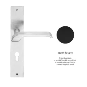   Linea Cali Turbo Zincral matt fekete Pajzsos kilincsgarnitúra 470 PL VE