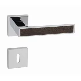   Linea Cali Zen Wengé fényes króm négyzetrozettás kilincsgarnitúra 1158 RB 019 CR
