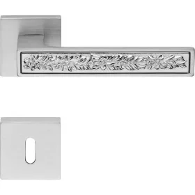   Linea Cali Zen Fusion fényes króm - matt króm négyzetrozettás kilincsgarnitúra 1585 RB 019 CC