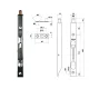 Otlav Schiebeschloss Security 160mm silber quadratisch