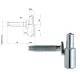 Otlav Scharnier 2-teilig drehbar 050/13 BOY silber