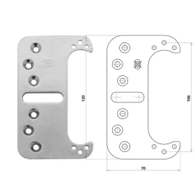   Otlav-Scharnier, verstecktes 3D-Befestigungselement 23 x 120 mm.