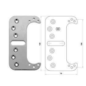   Otlav-Scharnier, verstecktes 3D-Befestigungselement, 30 x 120 mm.