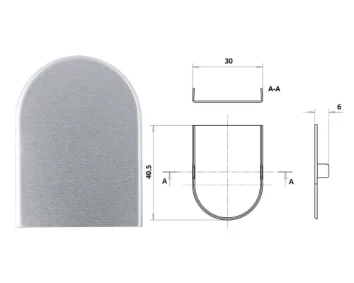 Otlav Scharnierabdeckung 3D versteckt 30x120 F1 für IN300