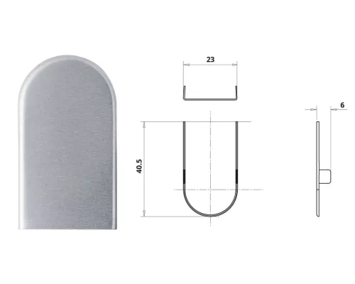Otlav Scharnierabdeckung 3D versteckt 23x120 F1 für IN230