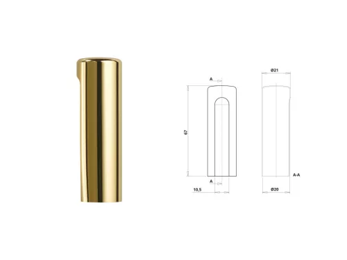 Otlav Gurtabdeckung 3D 20 Gold (Alu)