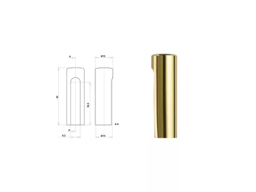 Otlav Gurtabdeckung 3D 14 Gold ALU