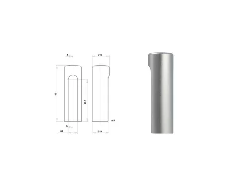 Otlav Gurtabdeckung 3D 14 Satin Silber ALU